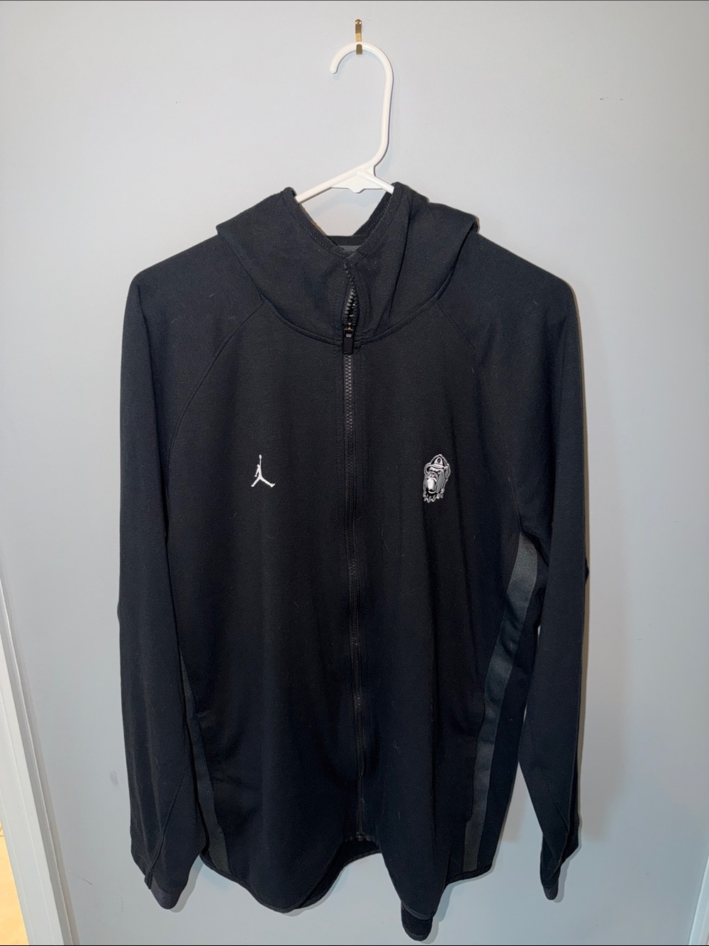 Jordan Black Full-Zip Performance Jacket with Subtle Logos